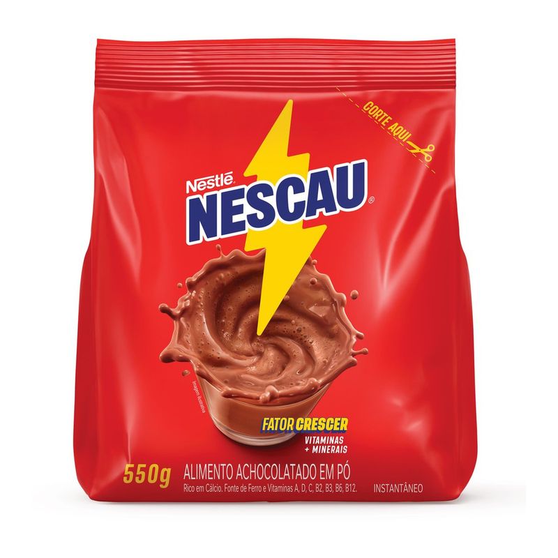 Achocolatado em Pó Nescau Nestlé Refil Econômico 550G